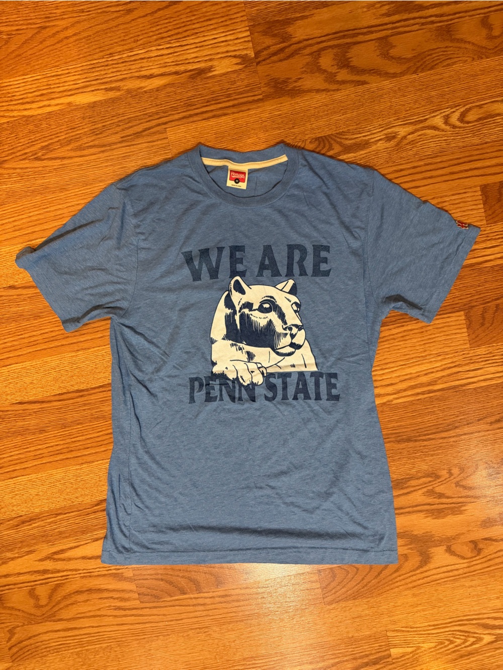 HOMAGE Blue 'We Are Penn State' Short Sleeve Graphic Tee, men’s medium